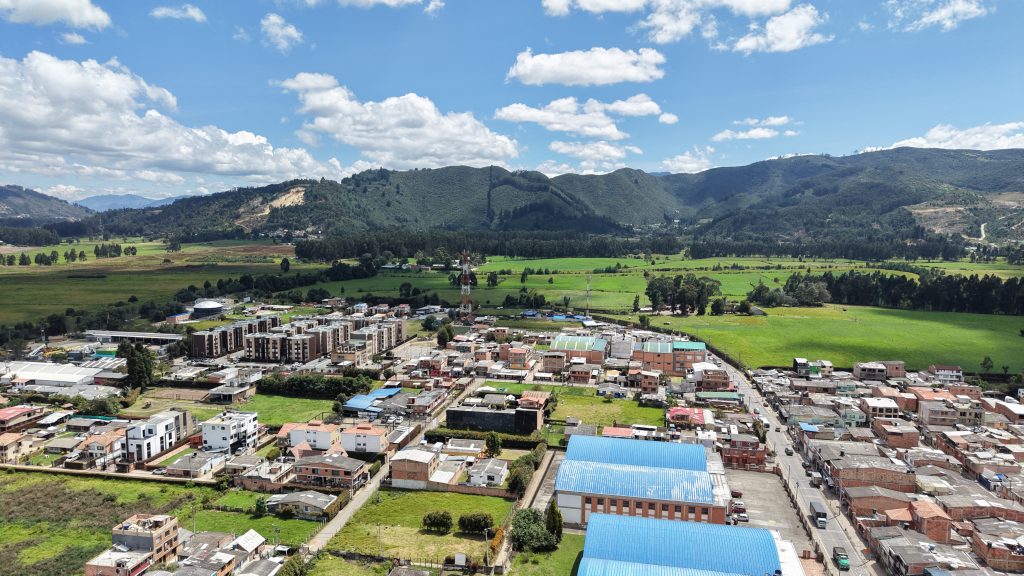 Vista aérea de Cajicá, municipio atendido por la Empresa de Servicios Públicos